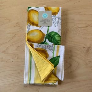 Martha Stewart Printed Lemons Kitchen Towel 3-pc